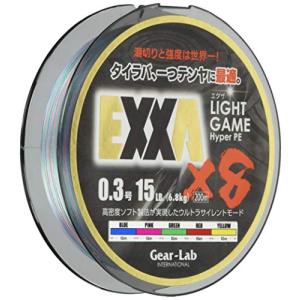 Gear-Lab(ギアラボ) PEライン EXXA 200m 0.3号 15LB(6.8kg) 8本 5色｜rung