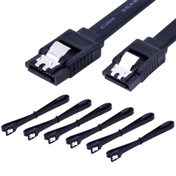 SATA ケーブル 6本セット 高速 6Gbps SATA3 ケーブル シリアルATA3 抜け防止 ...