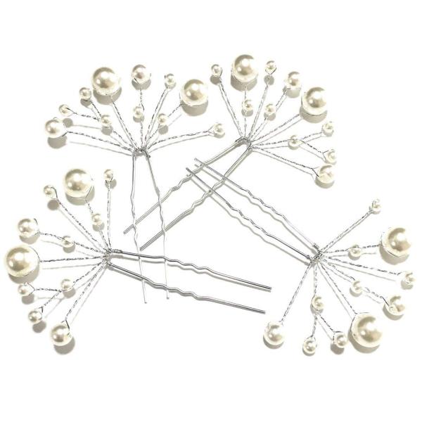 K&amp;R ヘアピン パール 結婚式 卒業式 入学式 髪飾り ヘッドドレス 和装 アレンジ (ワイヤー ...