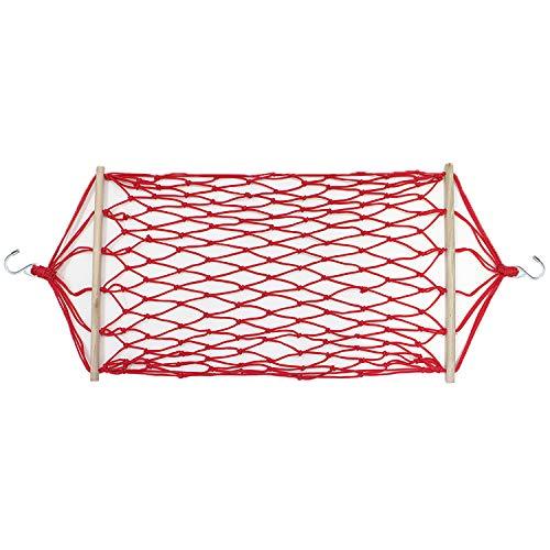 東洋ケース ハンモック型収納ネット レッド 幅100×奥行1.5×高さ40cm ラック 整理 収納 ...