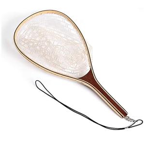 ST TS 魚を傷つけない ランディングネット フライ ルアー 渓流釣り 管釣り クリア ネット ラバーネット アミ ゴム 木製 (01 シリコンラバ
