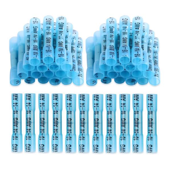 80pcs圧着端子 熱収縮チューブ 絶縁 防水 接続端子 圧着スリーブ 配線コネクター 圧着丈夫に接...