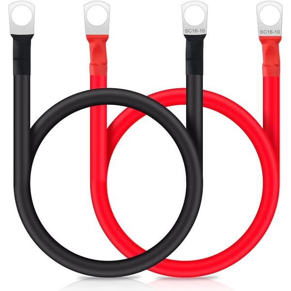 Kiligen 50cm 16mm2 バッテリー増設ケーブルインバーター（最大100A）並列 ケーブ...