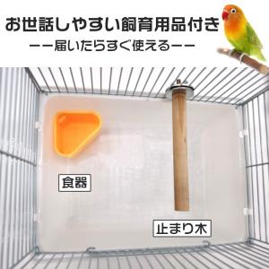 Gifty 文鳥 かご 止まり木 餌入れ 鳥 ...の詳細画像3
