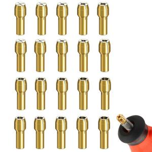 LKCCTK 回転工具セット用 ドリルチャック 4.3mm 真鍮製 コレットチャック 精度0.5-3.2mm 20ピースセット ミニドリル・ルーターア