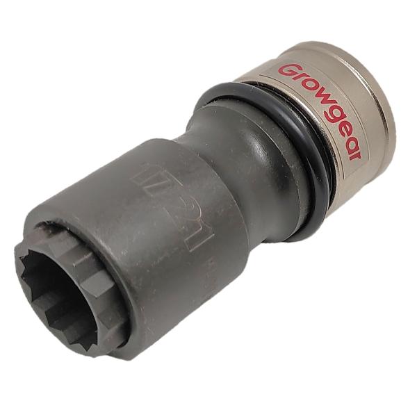 [GROWGEAR]打撃に強くピンが要らない インパクトソケット ダブル 17mm × 21mm ダ...