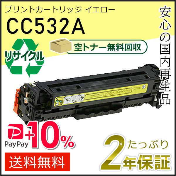 CC532A ヒューレットパッカード用 リサイクルプリントカートリッジ(リサイクルトナーカートリッジ...