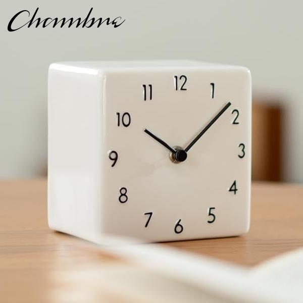 陶器の置き時計 【sumi】