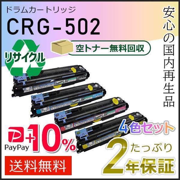 CRG-502DRM(CRG502DRM) キャノン用 リサイクルドラムカートリッジ502 4色セッ...