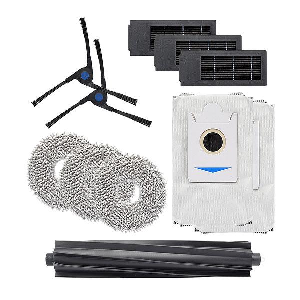 エコバックス X2 OMNI 用 モップ3枚/サイドブラシ2個/フィルター3個/メインブラシ1個/ゴ...