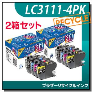 ブラザー対応 LC3111-4PK 対応 ジット リサイクルインク JIT-B31114P 4色セット×2箱｜runner