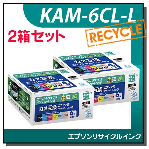 エプソン対応 KAM-6CL-L リサイクルインクカートリッジ 6色セット×2 エコリカ