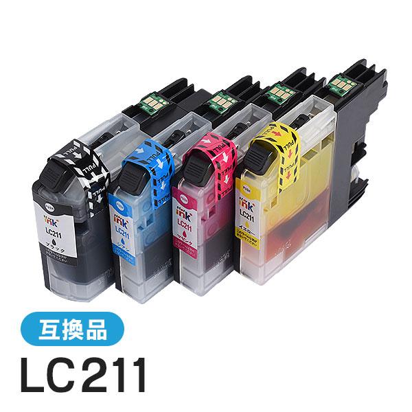 ブラザー対応 互換インクカートリッジ LC211-4PK (LC211BK/LC211C/LC211...