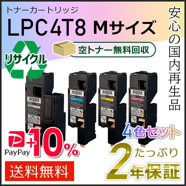 LPC4T8K/C/M/Y エプソン用 リサイクルETカートリッジ(リサイクルトナーカートリッジ) ...