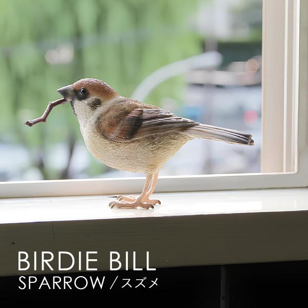 BIRDIE BILL バーディ ビル SPARROW スズメ オブジェ クリップホルダー magn...