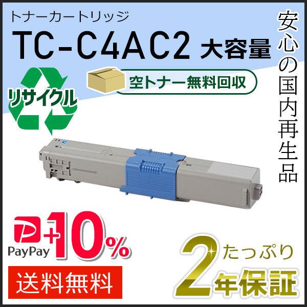 TC-C4AC2(TCC4AC2) 大容量リサイクルトナーカートリッジ シアン 即納タイプ