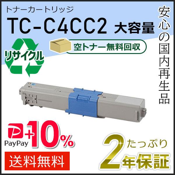 TC-C4CC2(TCC4CC2) 大容量リサイクルトナーカートリッジ シアン 即納タイプ