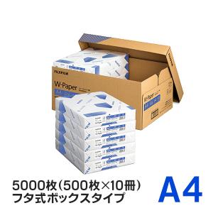 FUJIFILM 富士フィルム コピー用紙 W-Paper A4 5000枚 フタ式ボックスタイプ ZGAA1372｜走人