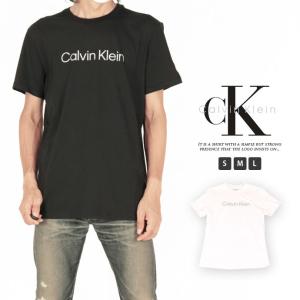 Tシャツ カルバンクライン CALVIN KLEIN メンズ CALVIN KLEIN 403G223 クルーネックロゴTシャツ ネコポス対応｜runningclub-gh