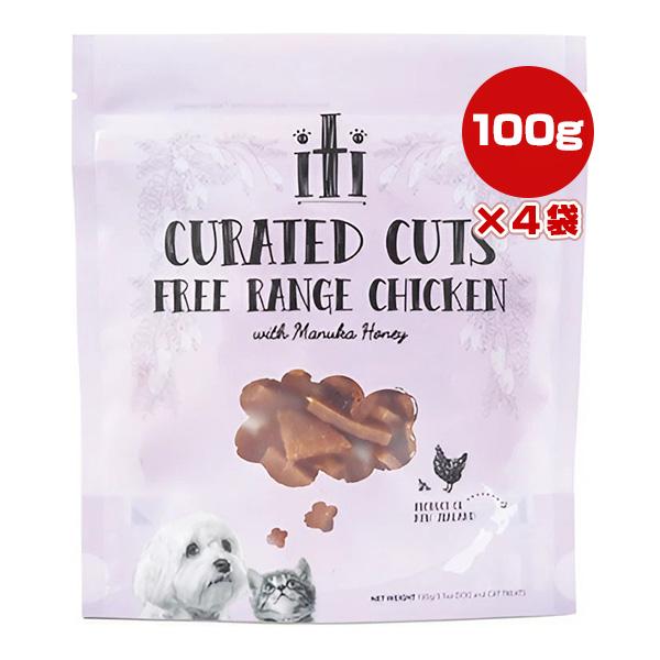 イティトリーツ 凝縮カットチキン 口腔ケア 100g×4袋 ▽b ペット フード 犬 ドッグ 猫 キ...