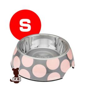 ■FuzzYard 二層食器 バブル ピンク S ホッタハブ ▽b ペット グッズ 犬 ドッグ 食器...