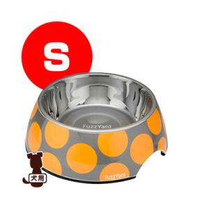 ■FuzzYard 二層食器 バブル オレンジ S ホッタハブ ▽b ペット グッズ 犬 ドッグ 食...