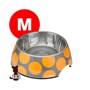 ■FuzzYard 二層食器 バブル オレンジ M ホッタハブ ▽b ペット グッズ 犬 ドッグ 食...