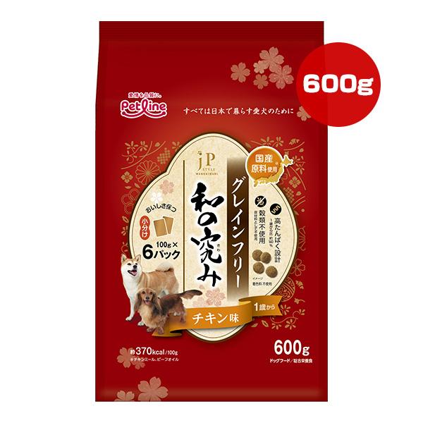 ジェーピースタイル 和の究み グレインフリー チキン味 １歳から 600g[100g×6パック] ペ...