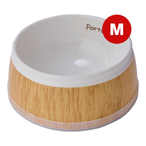 犬用食器 Porta 木目調食器 Ｍ ペティオ ▼a ペット グッズ 犬 ドッグ 電子レンジOK 食...