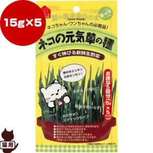 ネコの元気草の種 15g×5包入 ペティオ▼a ペット キャット 猫の草 ねこ草