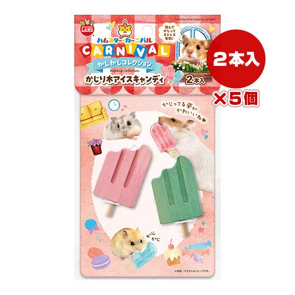 ハムスターカーニバル かじかじコレクション かじり木アイスキャンディ ２本入×5個 マルカン ▼a ...