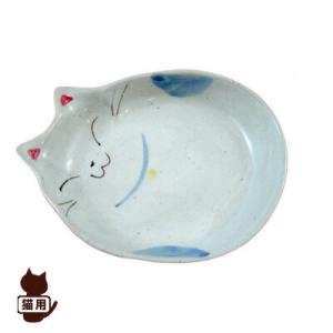 ☆瀬戸焼 猫用食器 猫の耳 青 貝沼産業 ▼g ペット グッズ 猫 キャット