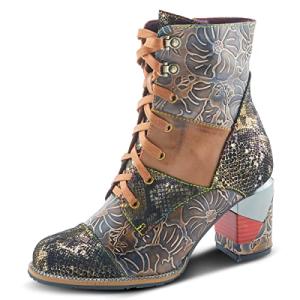 春のステップL'Artiste Women's Aboot Boots Tan Multi EU 37 / US 6.5-7 【並行輸入】｜runsis-store