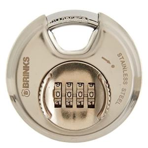 BRINKS 173-80051 ステンレススチール リセット可能 コンビネーション 円盤南京錠 8...