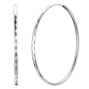 Chicsilver 925 Sterling Silver Large Hoop Earrings Hypoallergenic  【並行輸入】｜runsis-store