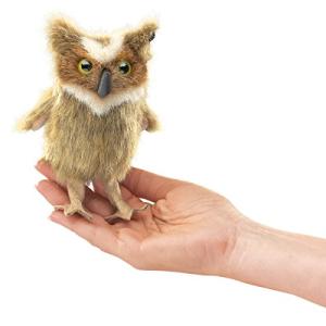 Folkmanis Puppets Great Horned Owl Finger Puppet 【並行輸入】｜runsis-store