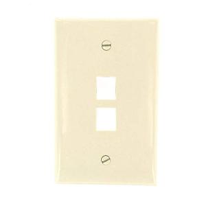 Leviton 41091-2TN QuickPort Midsize Wallplate  Single Gang  2-Port 【並行輸入】｜runsis-store