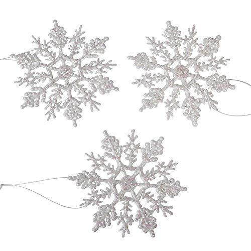 Darice 1619-60 10-Piece Pearlized Snowflake Orname...