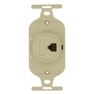 Leviton 41054-iddラウンド電話ウォールプレート挿入、アイボリー 【並行輸入】｜runsis-store