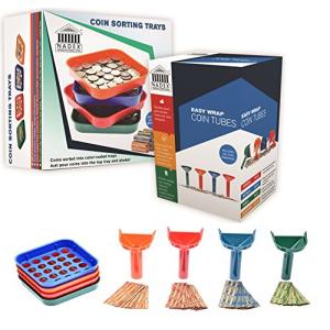 Nadex Sort and Wrap Set with 350 Coin Wrappers - 4 Easy Wrap Coin  【並行輸入】｜runsis-store