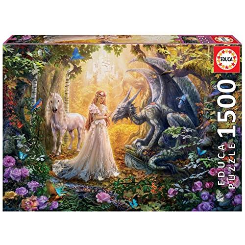 Educa Puzzle. Dragon  Princess and Unicorn 1500 Te...