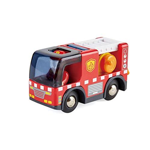 サイレン付きHape消防車  2ピース消防車消防士のおもちゃセット 【並行輸入】