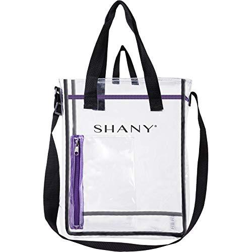 Shany透明なトイレタリーとメイクアップの機内持ち込み旅行バッグ - 紫色のフロントジッパーポケッ...