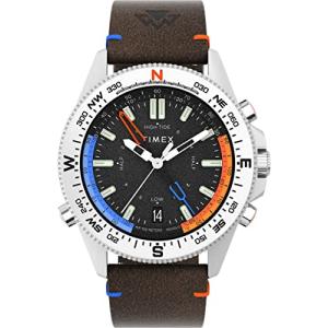 Timex メンズ Expedition North Tide-Temp-Compass 43mm 腕時計 - ブラウンストラップ  【並行輸入】｜ランシスストア