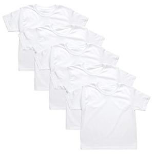 Hanes Boys' 5-Pack Crew T-Shirt  White  4T 【並行輸入】｜runsis-store