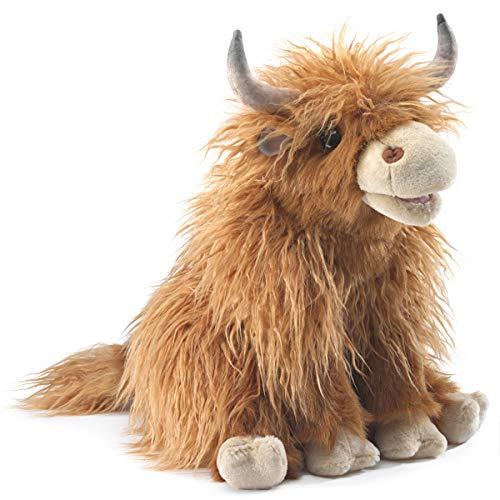 Folkmanis Highland Cow ハンドパペット ブラウン 【並行輸入】