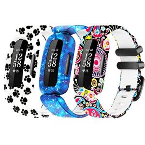 3パックの花のエース3バンドFitbit Ace 3 Straps for Kids Girls Boys-カラフルな肌に優しい肌に 【並行輸入】｜runsis-store