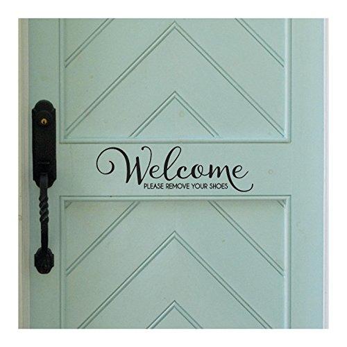 Welcome..please remove your shoes vinyl wall decal...