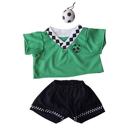 グリーンSoccer Uniform Outfit Teddy Bear Clothesフィット14...