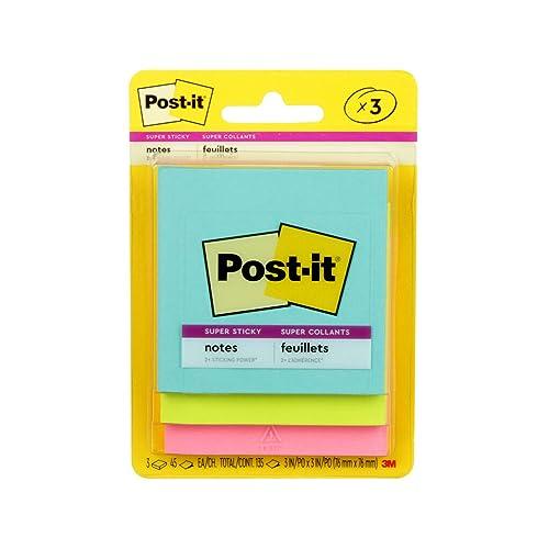 3m 2-.88in. x 2-.88in. 45 Sheet Assorted Post-It S...